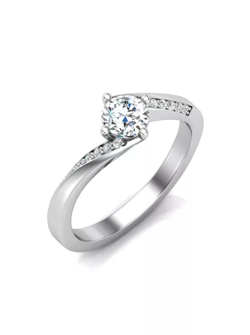 Gyűrűguru eljegyzési gyűrű 0,4ct szintetikus gyémánttal BRK641 
