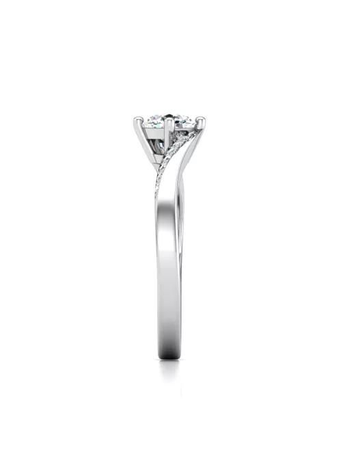 Gyűrűguru eljegyzési gyűrű 0,4ct szintetikus gyémánttal BRK641 