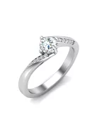 Gyűrűguru eljegyzési gyűrű 0,4ct I/SI gyémánttal BRK641 