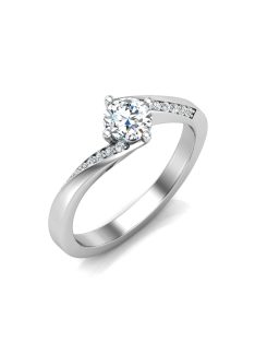   Gyűrűguru eljegyzési gyűrű 0,4ct H/SI gyémánttal BRK641 