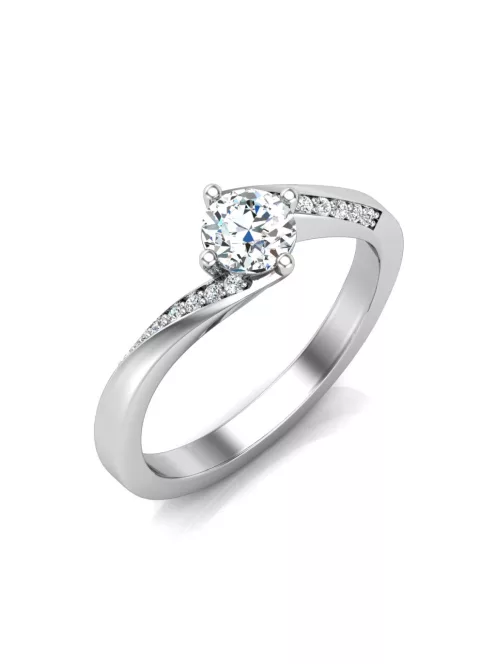 Gyűrűguru eljegyzési gyűrű 0,4ct I/SI gyémánttal BRK641 
