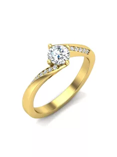   Gyűrűguru eljegyzési gyűrű 0,4ct I/SI gyémánttal BRK641 