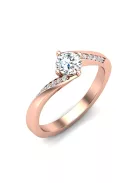 Gyűrűguru eljegyzési gyűrű 0,4ct I/SI gyémánttal BRK641 