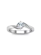 Gyűrűguru eljegyzési gyűrű 0,4ct I/SI gyémánttal BRK641 