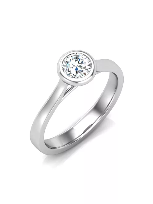 Gyűrűguru eljegyzési gyűrű 0,3ct I/SI gyémánttal BRK642 