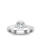 Gyűrűguru eljegyzési gyűrű 0,3ct I/SI gyémánttal BRK642 