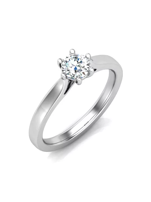 Gyűrűguru eljegyzési gyűrű 0,5ct I/SI gyémánttal BRK649 