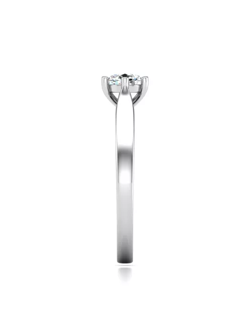 Gyűrűguru eljegyzési gyűrű 0,5ct I/SI gyémánttal BRK649 