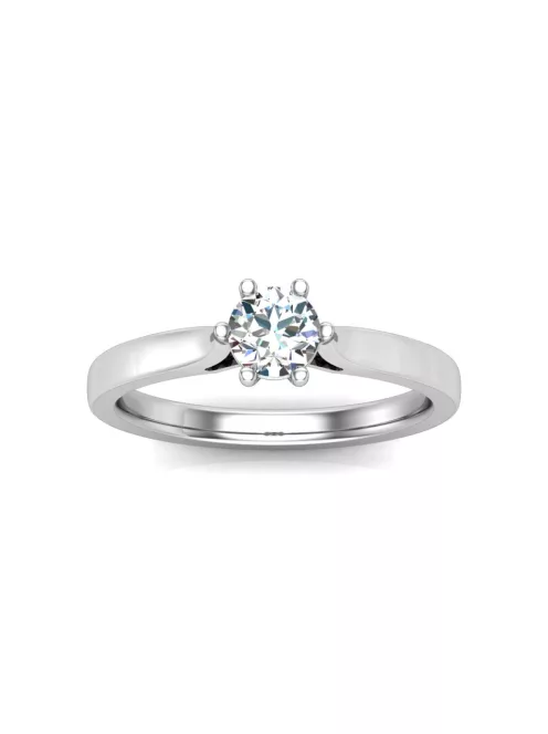 Gyűrűguru eljegyzési gyűrű 0,5ct I/SI gyémánttal BRK649 