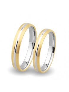 Arany karikagyűrű pár C1006sfs sárga és fehér arany