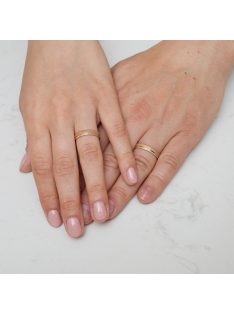 Arany karikagyűrű pár C11459rfr rozé és fehér arany