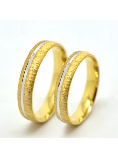 Arany karikagyűrű pár C11521sfs sárga és fehér arany