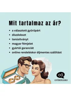 Arany karikagyűrű pár C11521sfs sárga és fehér arany