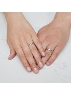   Arany karikagyűrű pár D1441gysfs cirkóniával sárga és fehér arany