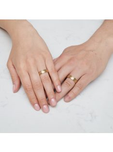   Arany karikagyűrű pár E-ALM13198gys cirkóniával sárga arany