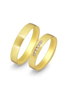   Arany karikagyűrű pár E-ALM13752gys cirkóniával sárga arany