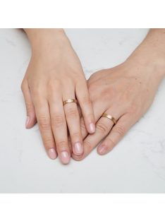   Arany karikagyűrű pár E-ALM13752gys cirkóniával sárga arany