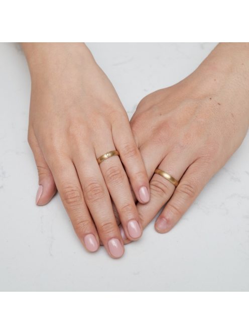 Arany karikagyűrű pár E-ALM14058gys cirkóniával sárga arany