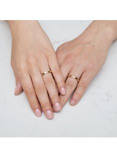   Arany karikagyűrű pár E-ALM14059gys cirkóniával sárga arany