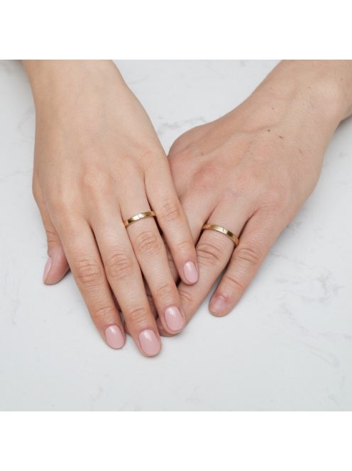 Arany karikagyűrű pár E-ALM14059gys cirkóniával sárga arany