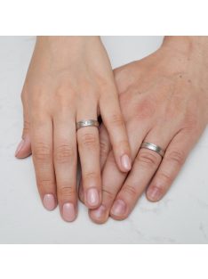   Arany karikagyűrű pár E-ALM14131gyf cirkóniával fehér arany