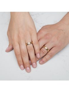   Arany karikagyűrű pár E-ALM14142gys cirkóniával sárga arany