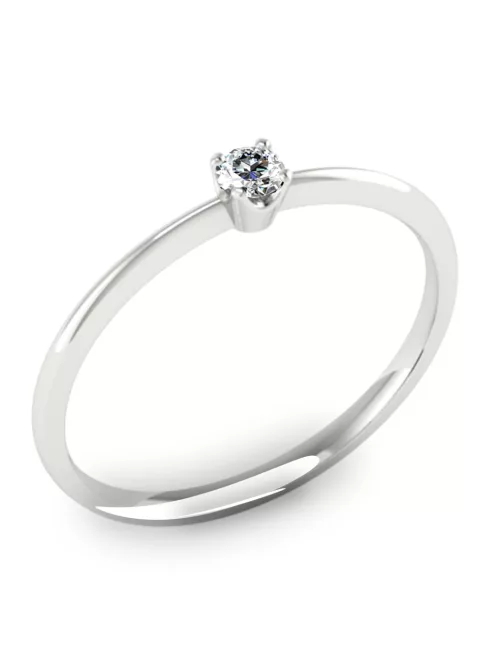 Gyűrűguru eljegyzési gyűrű  0.07ct gyémánttal E121 