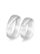 Arany karikagyűrű pár EGF-M10378 - 20378gyf cirkóniával fehér arany