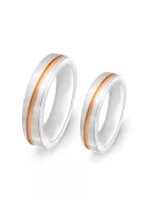 Arany karikagyűrű pár EGF-M30323-55frf fehér és rozé arany