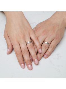   Arany karikagyűrű pár EGF-M30374 - 40374gyfr cirkóniával fehér és rozé arany