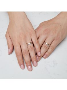   Arany karikagyűrű pár EGF-M30385 - 40385gyfr cirkóniával fehér és rozé arany