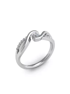   Gyűrűguru eljegyzési gyűrű 0.17ct szintetikus gyémánttal ETF 112  