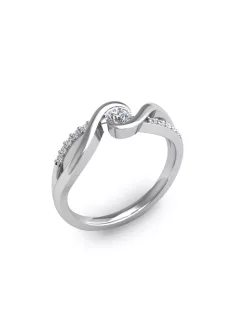   Gyűrűguru eljegyzési gyűrű 0.17ct gyémánttal ETF 112  