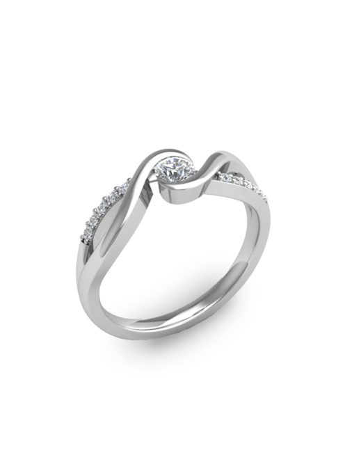 Gyűrűguru eljegyzési gyűrű 0.17ct gyémánttal ETF 112  
