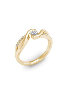   Gyűrűguru eljegyzési gyűrű 0.17ct gyémánttal ETF 112  