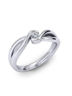   Gyűrűguru eljegyzési gyűrű 0.1ct H/SI gyémánttal ETF120 