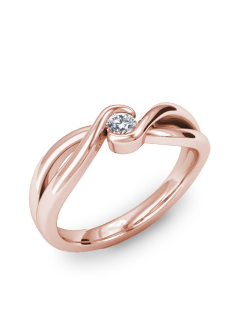 Gyűrűguru eljegyzési gyűrű 0.1ct H/SI gyémánttal ETF120 