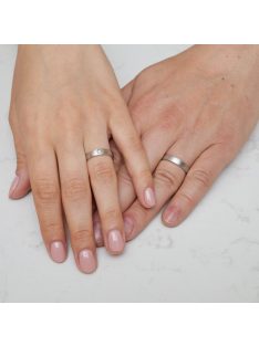 Arany karikagyűrű pár G2957gyf cirkóniával fehér arany