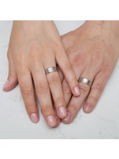 Arany karikagyűrű pár G3367gyf cirkóniával fehér arany