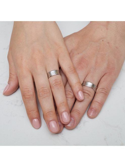 Arany karikagyűrű pár G3367gyf cirkóniával fehér arany