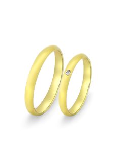 Arany karikagyűrű pár G3731SC cirkóniával sárga arany