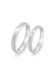 Arany karikagyűrű pár G3838fc cirkóniával fehér arany