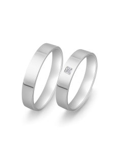 Arany karikagyűrű pár G3839fc cirkóniával fehér arany