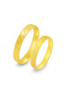 Arany karikagyűrű pár G4425sgy cirkóniával sárga arany