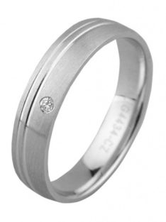 Arany karikagyűrű pár G4434fc cirkóniával fehér arany