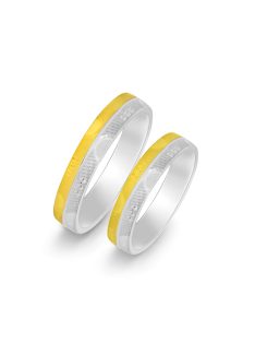 Arany karikagyűrű pár GD226-050sf sárga és fehér arany