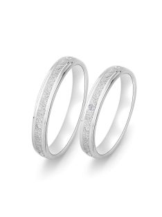   Arany karikagyűrű pár GD226-071fgy cirkóniával fehér arany