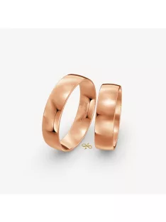 Arany karikagyűrű pár HU55R 5,5 mm rozé arany