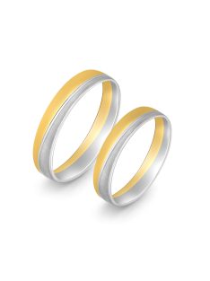 Arany karikagyűrű pár HU M1144SF sárga és fehér arany