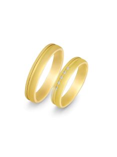   Arany karikagyűrű pár HU RA421Sgy gyémáttal sárga arany